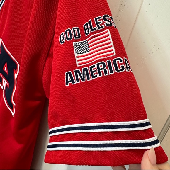 Colosseum Patriotic USA God Bless America Baseball Jersey M - Picture 4 of 13